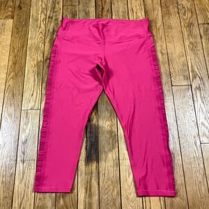Under‎ Armour Womens 2XL Compression HeatGear Capri Leggings Pink Athletic Pants